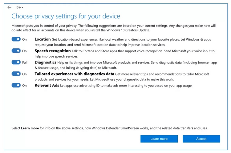 Microsoft раскрыла, какие конкретно пользовательские данные собирает Windows 10