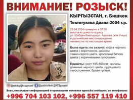 В&nbsp;Бишкеке четвертый день ищут 20-летнюю Диану Токтогулову
