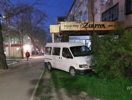 Грязь и&nbsp;пыль. В&nbsp;Бишкеке припаркованные на&nbsp;газонах машины уничтожают траву
