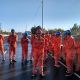 Фото ИА «24.kg». Строители на открытии нового моста в 12-м микрорайоне Бишкека